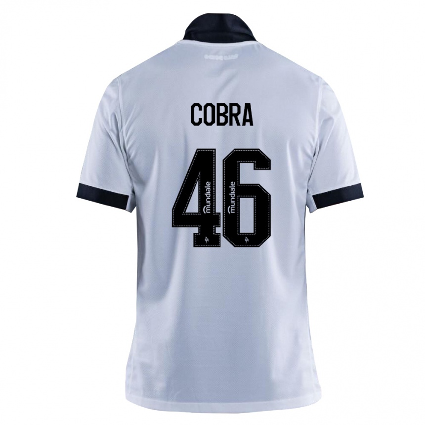 נשים כדורגל Pedro Cobra #46 שחור לבן הרחק ג'רזי 2026/27
