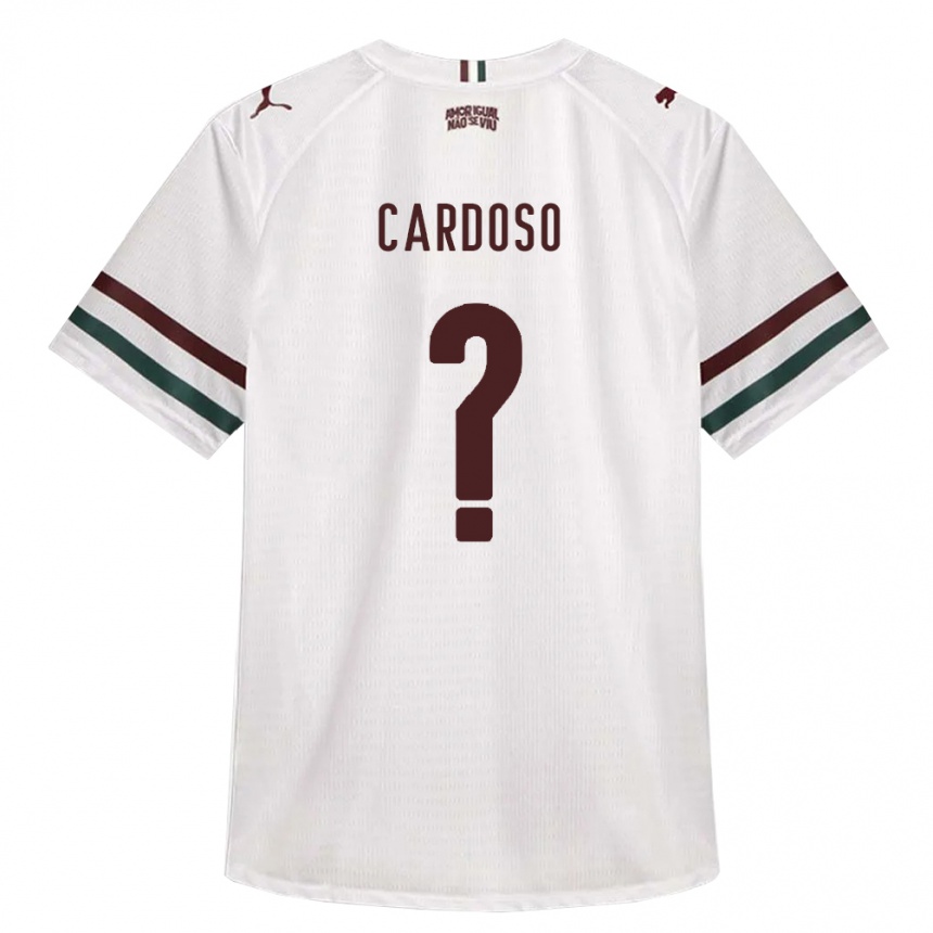 נשים כדורגל Bia Cardoso #0 לבן ירוק בורדו הרחק ג'רזי 2026/27