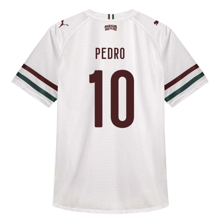 נשים כדורגל Matheus Pedro #10 לבן ירוק בורדו הרחק ג'רזי 2026/27