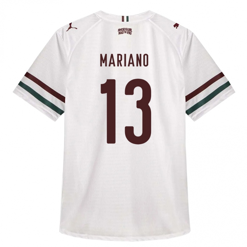 נשים כדורגל Mariano #13 לבן ירוק בורדו הרחק ג'רזי 2026/27