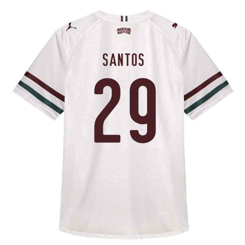 נשים כדורגל Thiago Santos #29 לבן ירוק בורדו הרחק ג'רזי 2026/27 נשים כדורגל Thiago Santos #29 לבן ירוק בורדו הרחק ג'רזי 2026/27