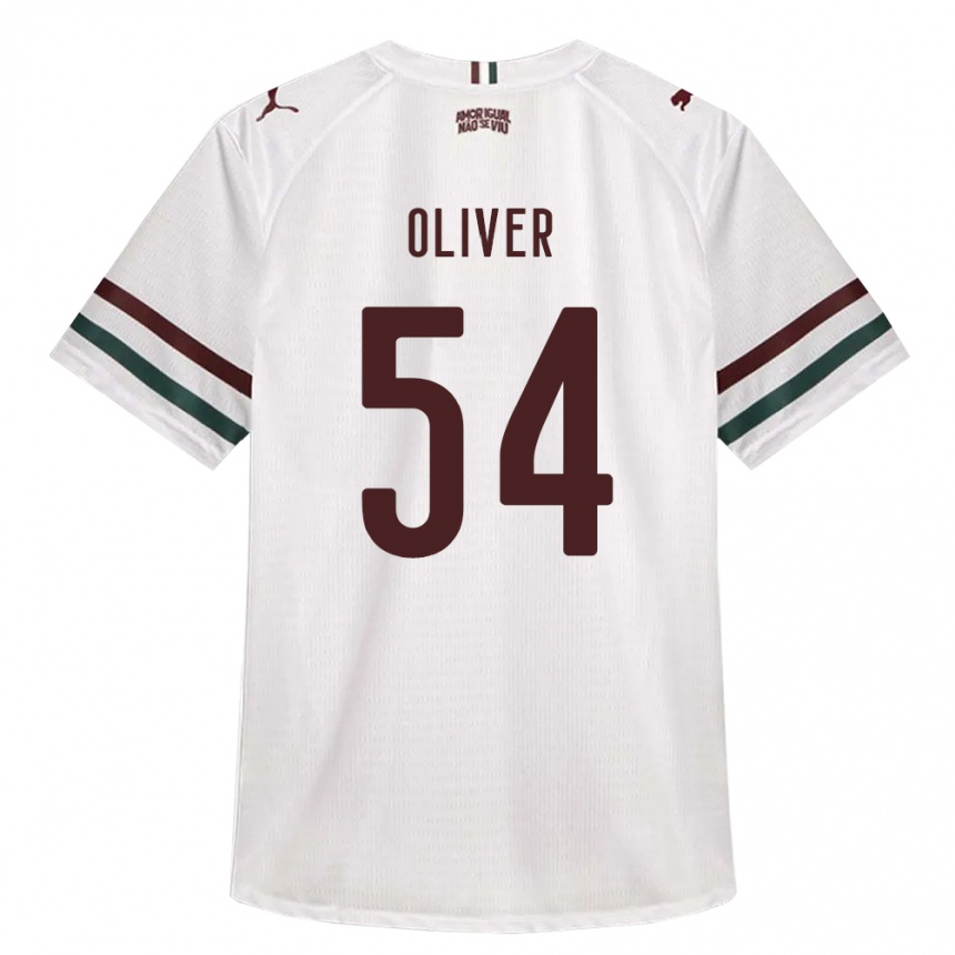 נשים כדורגל Oliver #54 לבן ירוק בורדו הרחק ג'רזי 2026/27