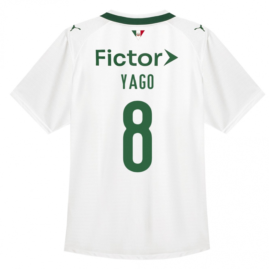 נשים כדורגל Ruan Yago #8 ירוק לבן הרחק ג'רזי 2026/27