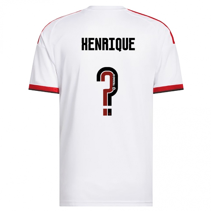 נשים כדורגל Pedro Henrique #0 לבן אדום שחור הרחק ג'רזי 2026/27