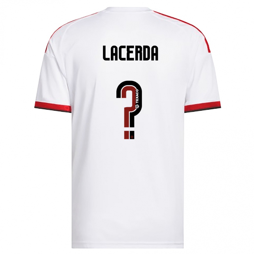 נשים כדורגל Thalita Lacerda #0 לבן אדום שחור הרחק ג'רזי 2026/27