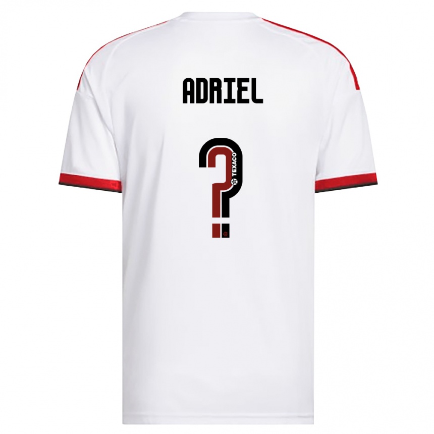 נשים כדורגל Adriel #0 לבן אדום שחור הרחק ג'רזי 2026/27 נשים כדורגל Adriel #0 לבן אדום שחור הרחק ג'רזי 2026/27