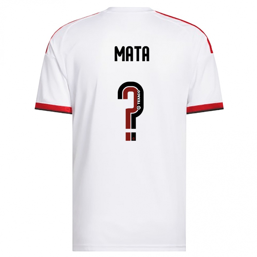 נשים כדורגל דא מאטה #0 לבן אדום שחור הרחק ג'רזי 2026/27