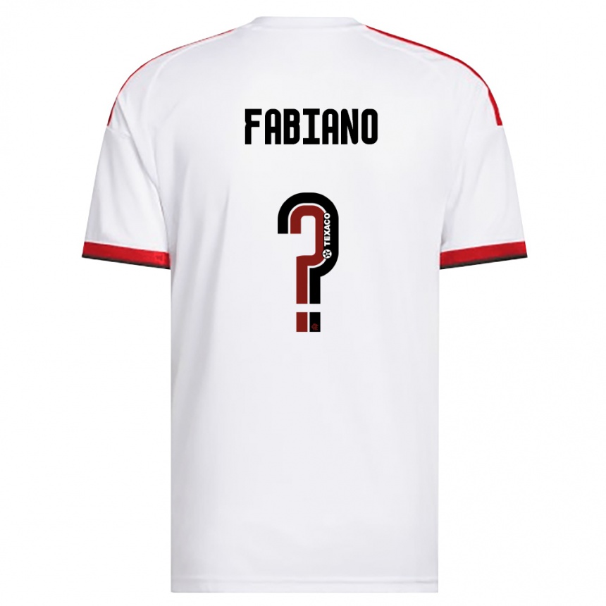 נשים כדורגל Fabiano #0 לבן אדום שחור הרחק ג'רזי 2026/27 נשים כדורגל Fabiano #0 לבן אדום שחור הרחק ג'רזי 2026/27