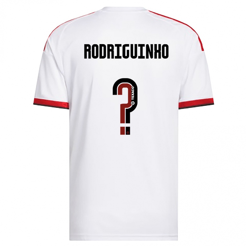 נשים כדורגל Rodriguinho #0 לבן אדום שחור הרחק ג'רזי 2026/27