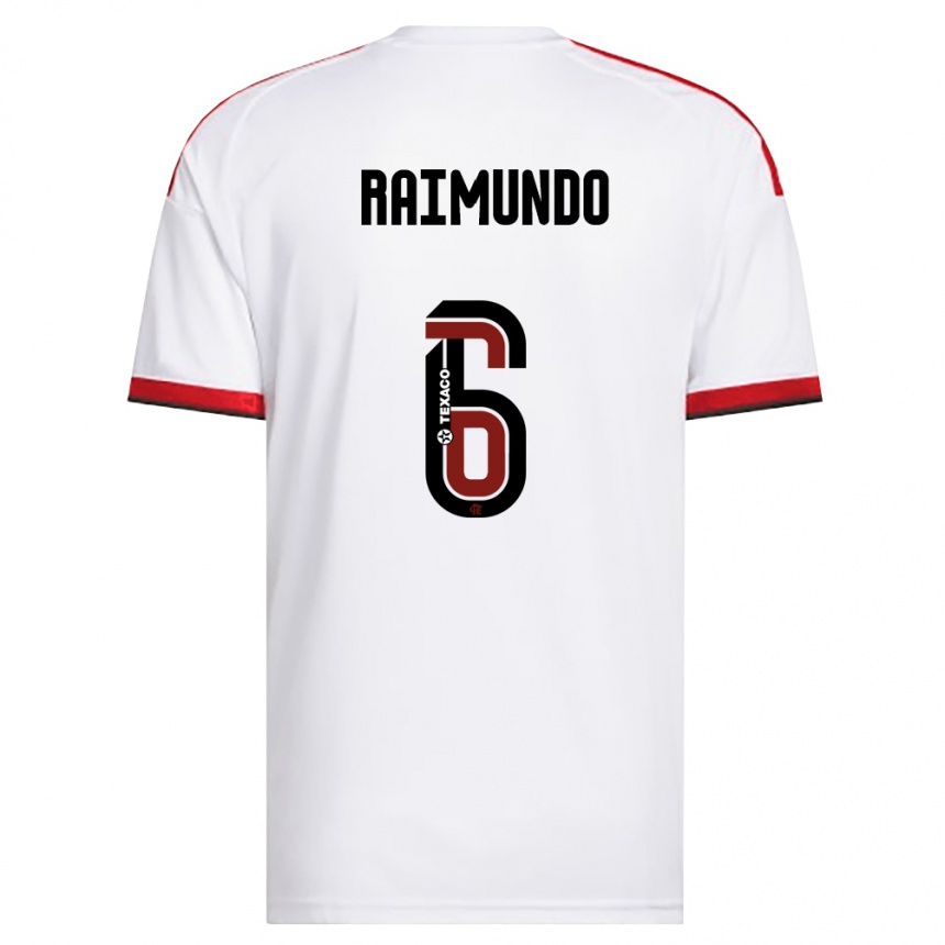 נשים כדורגל Raimundo #6 לבן אדום שחור הרחק ג'רזי 2026/27