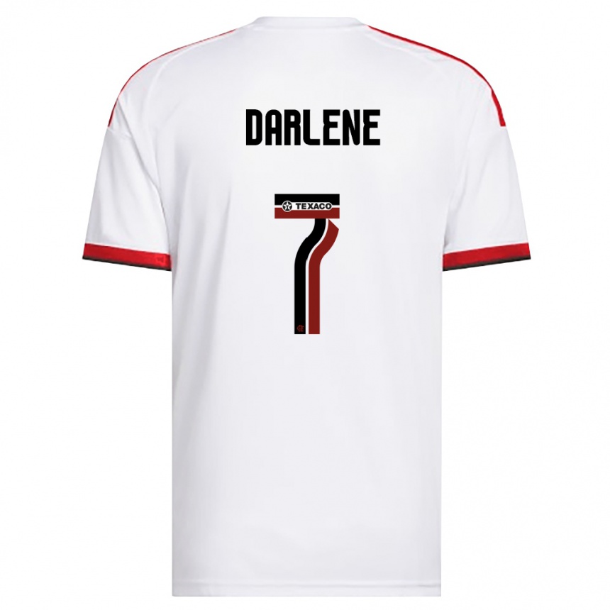 נשים כדורגל Darlene #7 לבן אדום שחור הרחק ג'רזי 2026/27