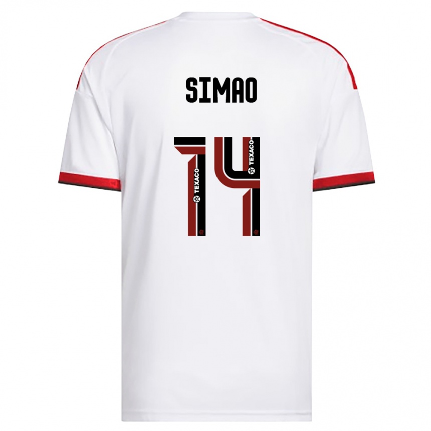 נשים כדורגל Samhia Simao #14 לבן אדום שחור הרחק ג'רזי 2026/27