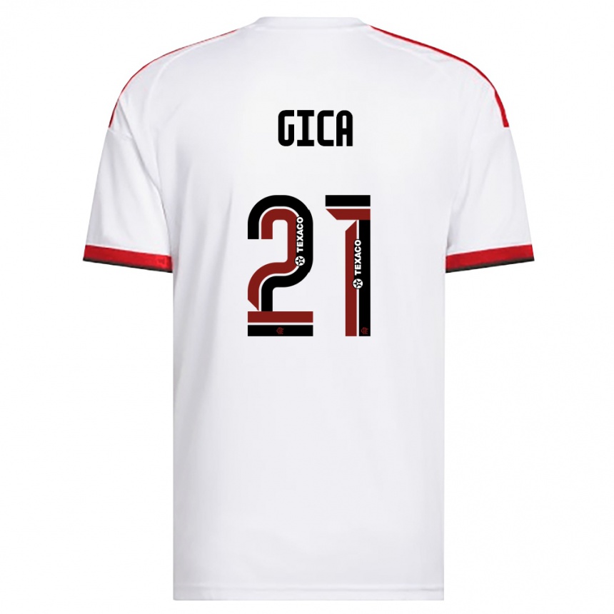 נשים כדורגל Gica #21 לבן אדום שחור הרחק ג'רזי 2026/27