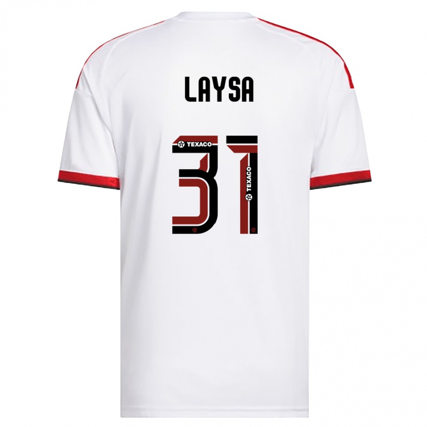 נשים כדורגל Laysa #31 לבן אדום שחור הרחק ג'רזי 2026/27