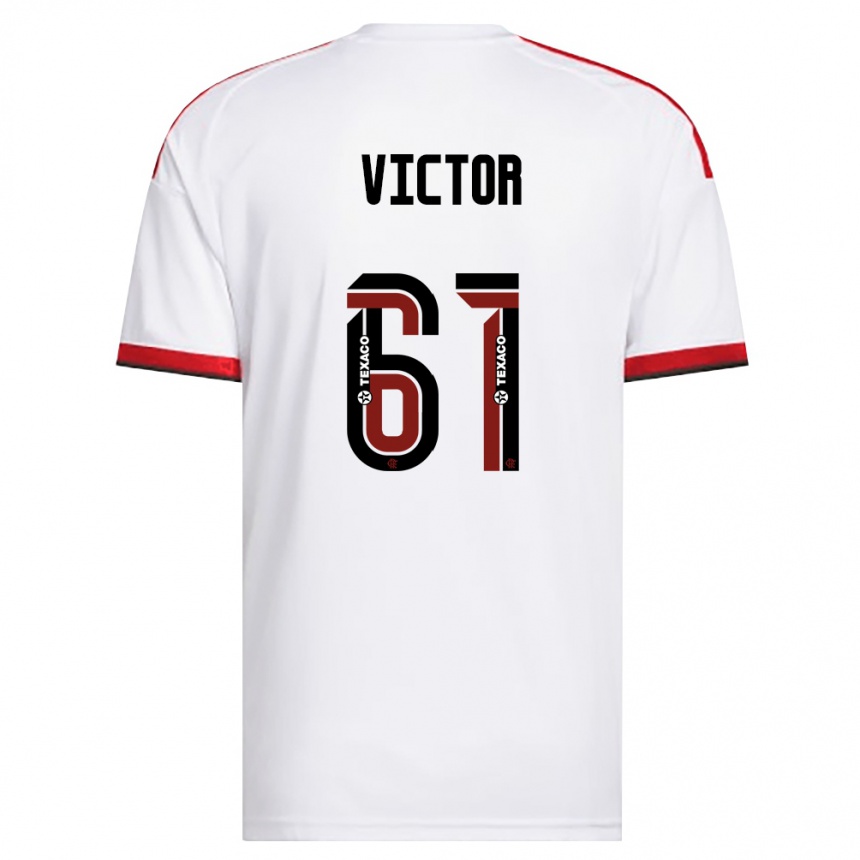 נשים כדורגל João Victor #61 לבן אדום שחור הרחק ג'רזי 2026/27