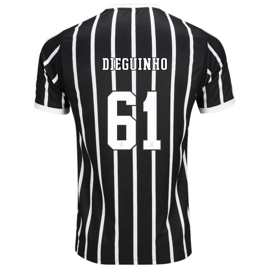 נשים כדורגל Dieguinho #61 שחור לבן אדום הרחק ג'רזי 2026/27 נשים כדורגל Dieguinho #61 שחור לבן אדום הרחק ג'רזי 2026/27