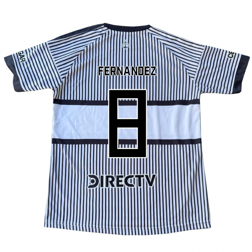 נשים כדורגל גיירמו מתיאס פרננדס #8 לבן שחור צהוב הרחק ג'רזי 2026/27