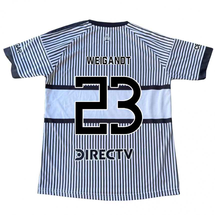 נשים כדורגל מרסלו ווייגנדט #23 לבן שחור צהוב הרחק ג'רזי 2026/27