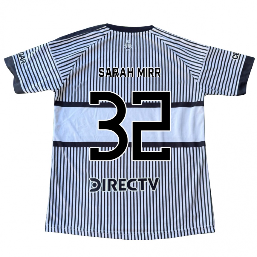 נשים כדורגל שרה מיר #32 לבן שחור צהוב הרחק ג'רזי 2026/27