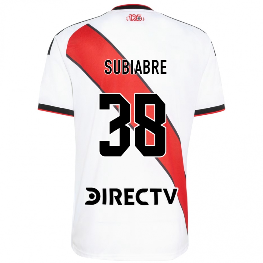 ילדים כדורגל Ian Subiabre #38 אדום שחור לבן ג'רזי ביתית 2026/27 ילדים כדורגל Ian Subiabre #38 אדום שחור לבן ג'רזי ביתית 2026/27