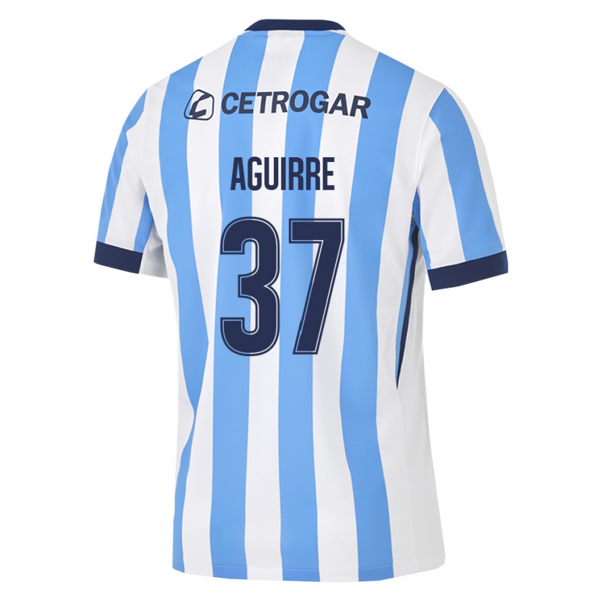 ילדים כדורגל Santino Aguirre #37 כחול בהיר לבן שחור ג'רזי ביתית 2026/27