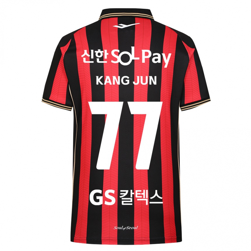 ילדים כדורגל Kang-Jun Kim #77 אדום לבן שחור ג'רזי ביתית 2026/27