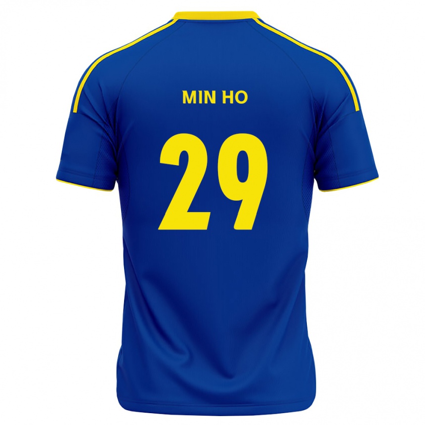 ילדים כדורגל Min-Ho Yeo #29 כחול מלכותי צהוב ג'רזי ביתית 2026/27