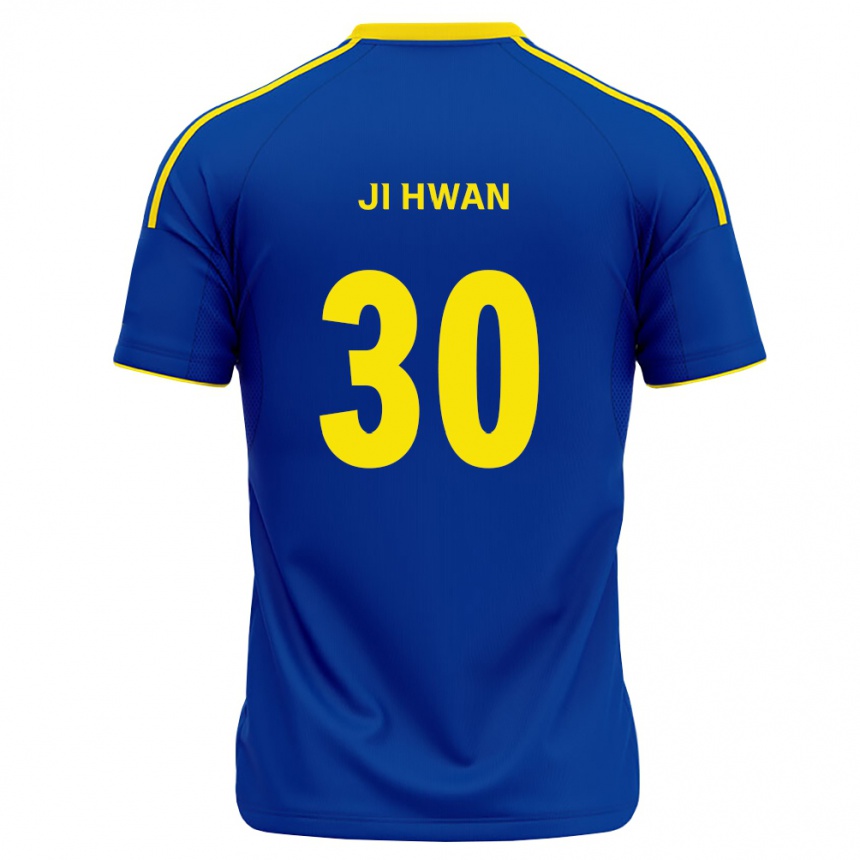 ילדים כדורגל Ji-Hwan Song #30 כחול מלכותי צהוב ג'רזי ביתית 2026/27