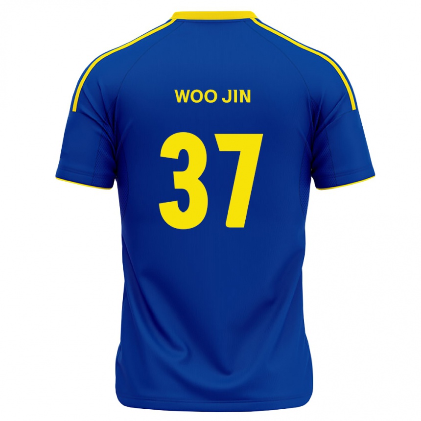 ילדים כדורגל Woo-Jin Jung #37 כחול מלכותי צהוב ג'רזי ביתית 2026/27