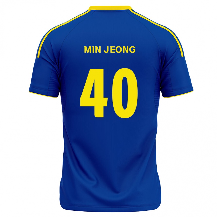 ילדים כדורגל Min Jeong #40 כחול מלכותי צהוב ג'רזי ביתית 2026/27