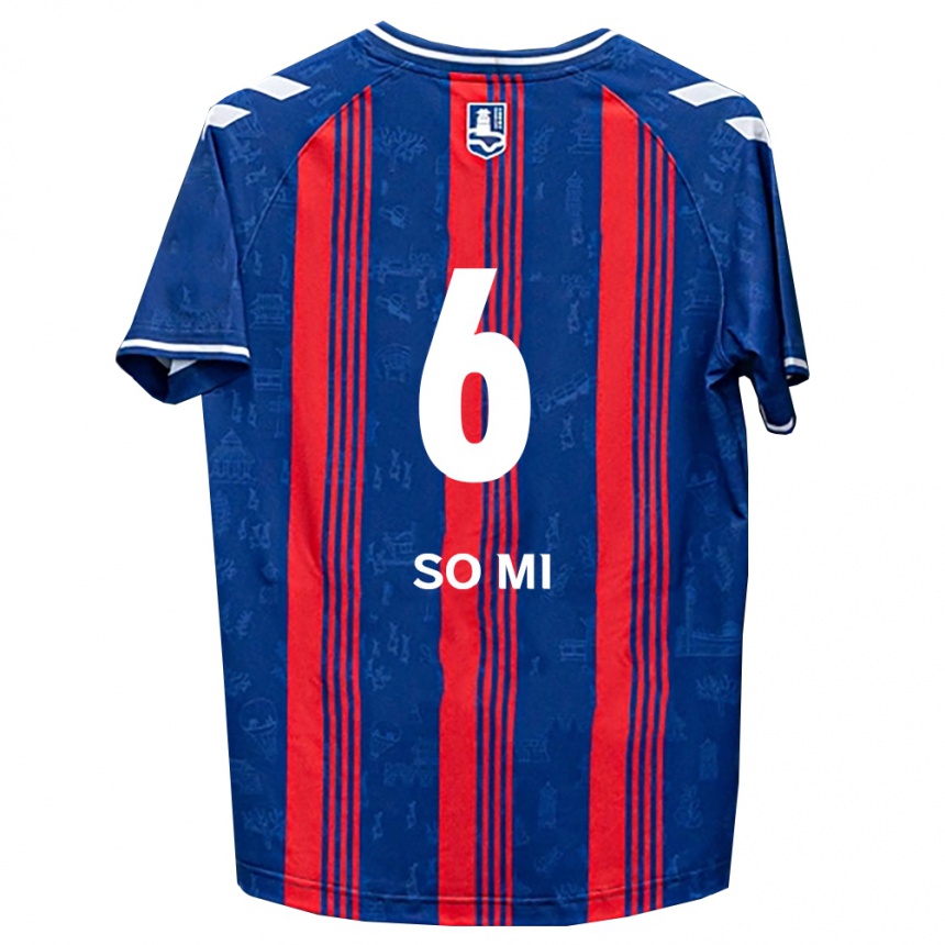 ילדים כדורגל Choi So-Mi #6 כחול אדום לבן ג'רזי ביתית 2026/27
