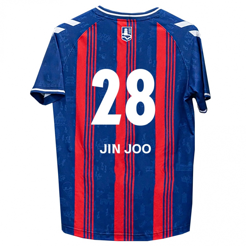 ילדים כדורגל Lee Jin-Joo #28 כחול אדום לבן ג'רזי ביתית 2026/27