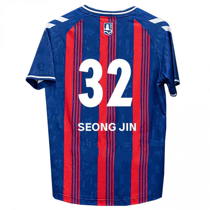 ילדים כדורגל Seong-Jin Park #32 כחול אדום לבן ג'רזי ביתית 2026/27