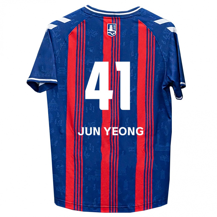 ילדים כדורגל Jun-Yeong Choi #41 כחול אדום לבן ג'רזי ביתית 2026/27