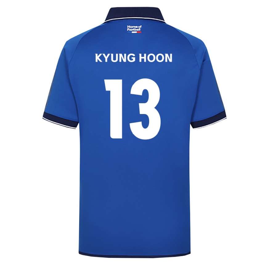 ילדים כדורגל Kyung-Hoon Park #13 כחול מלכותי לבן אדום ג'רזי ביתית 2026/27
