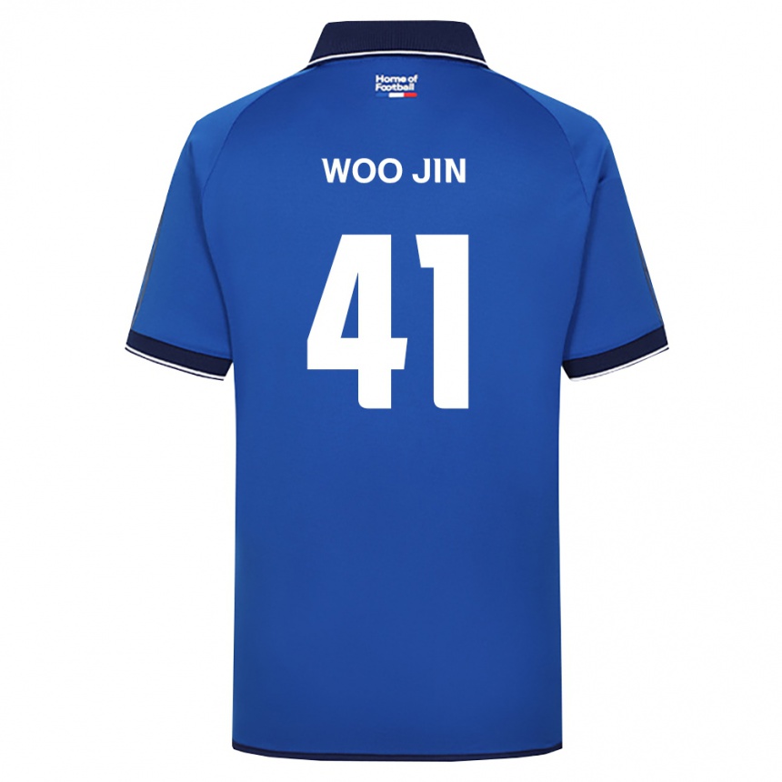 ילדים כדורגל Woo-Jin Kim #41 כחול מלכותי לבן אדום ג'רזי ביתית 2026/27