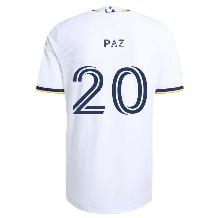 ילדים כדורגל Jaiden Paz #20 כחול צהוב ולבן ג'רזי ביתית 2026/27