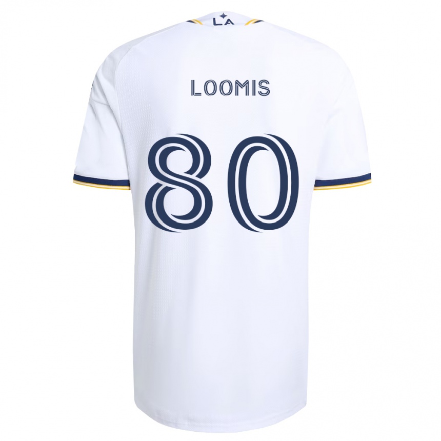 ילדים כדורגל Ethan Loomis #80 כחול צהוב ולבן ג'רזי ביתית 2026/27