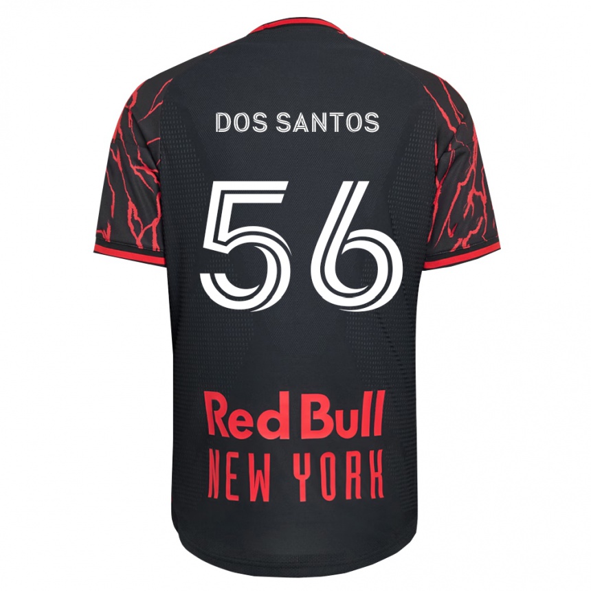 ילדים כדורגל Matthew Dos Santos #56 אדום שחור לבן ג'רזי ביתית 2026/27