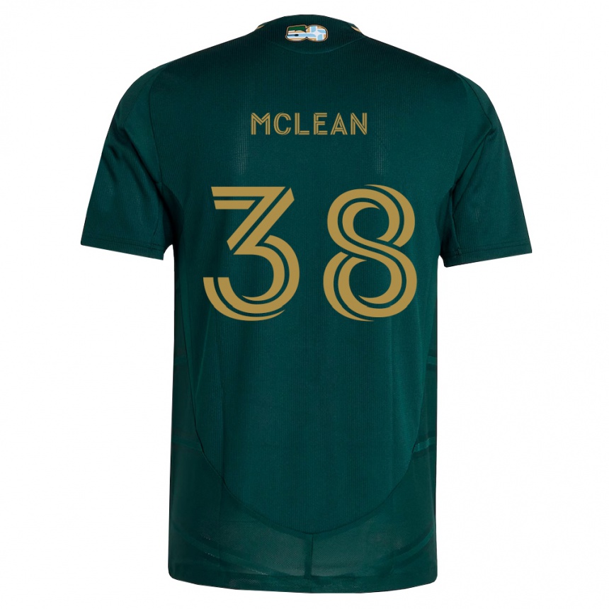ילדים כדורגל Justin Mclean #38 ירוק כהה חום ג'רזי ביתית 2026/27