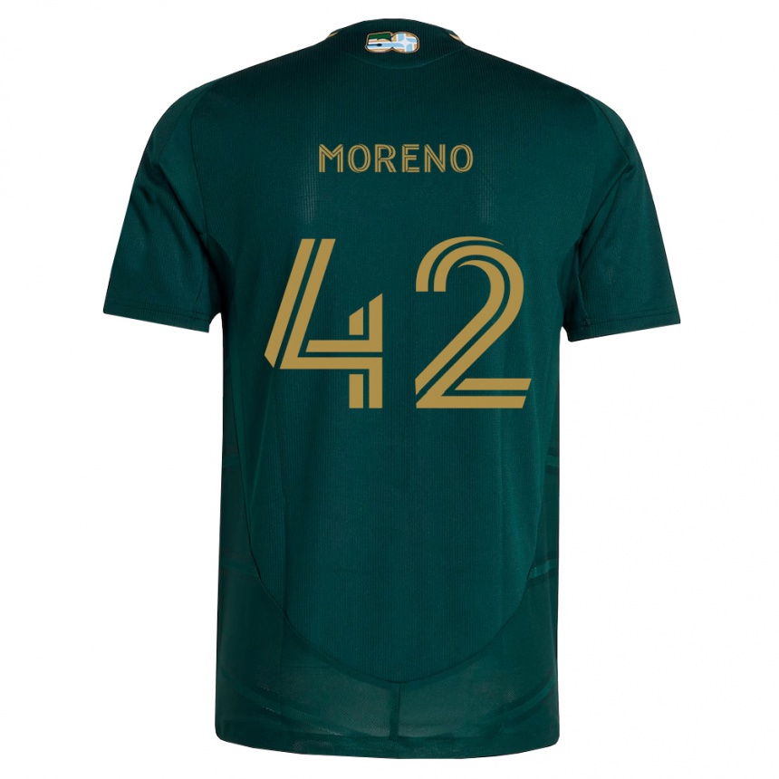 ילדים כדורגל Alexis Moreno #42 ירוק כהה חום ג'רזי ביתית 2026/27 ילדים כדורגל Alexis Moreno #42 ירוק כהה חום ג'רזי ביתית 2026/27