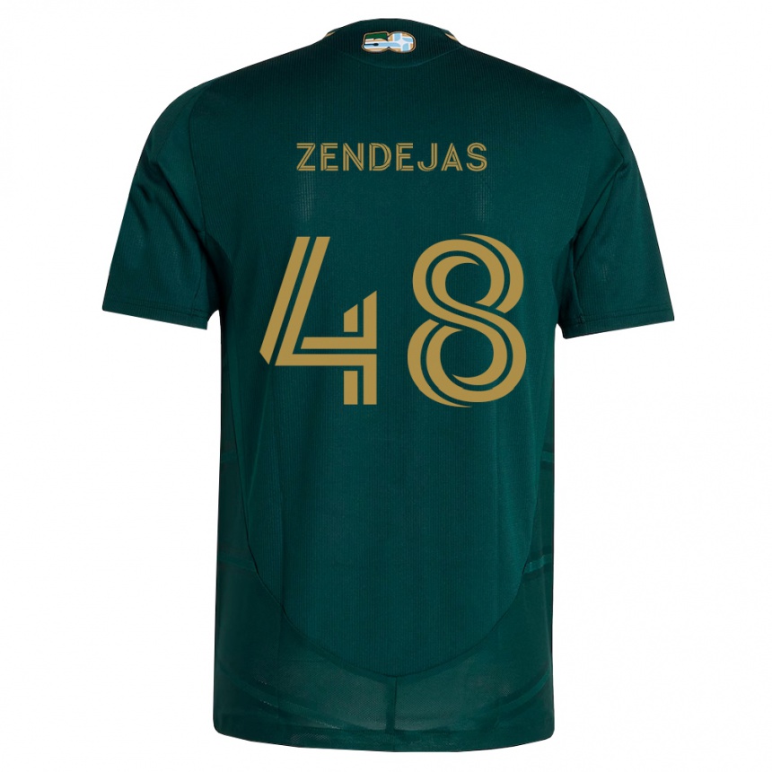 ילדים כדורגל Noah Zendejas #48 ירוק כהה חום ג'רזי ביתית 2026/27