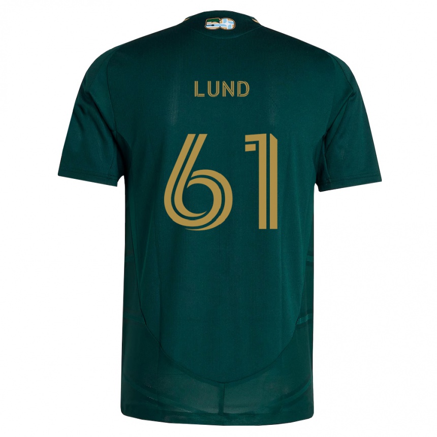 ילדים כדורגל Nicklas Lund #61 ירוק כהה חום ג'רזי ביתית 2026/27