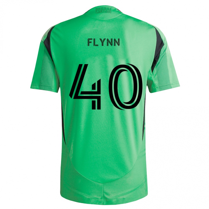 ילדים כדורגל Liam Flynn #40 ירוק אזמרגד שחור ג'רזי ביתית 2026/27