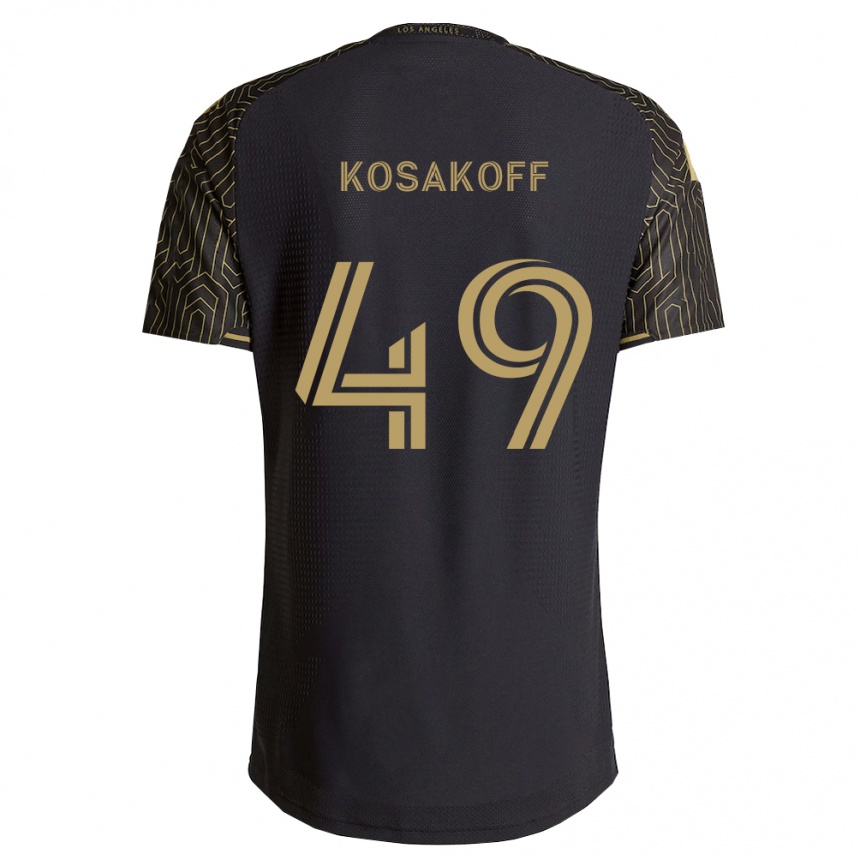 ילדים כדורגל Charlie Kosakoff #49 חום שחור ג'רזי ביתית 2026/27