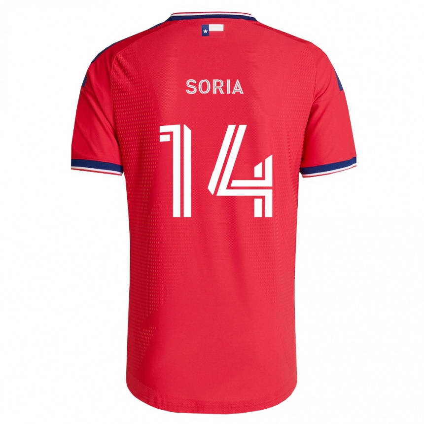 ילדים כדורגל Alex Soria #14 אדום כחול לבן ג'רזי ביתית 2026/27