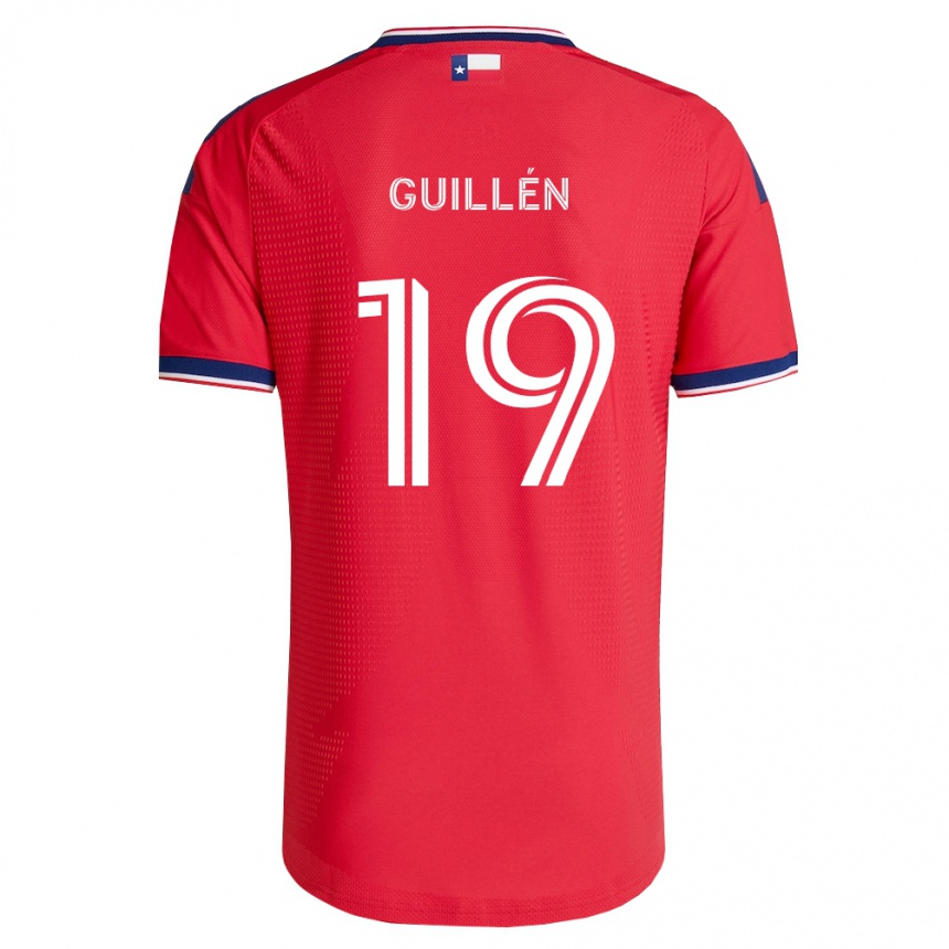 ילדים כדורגל Christian Guillén #19 אדום כחול לבן ג'רזי ביתית 2026/27