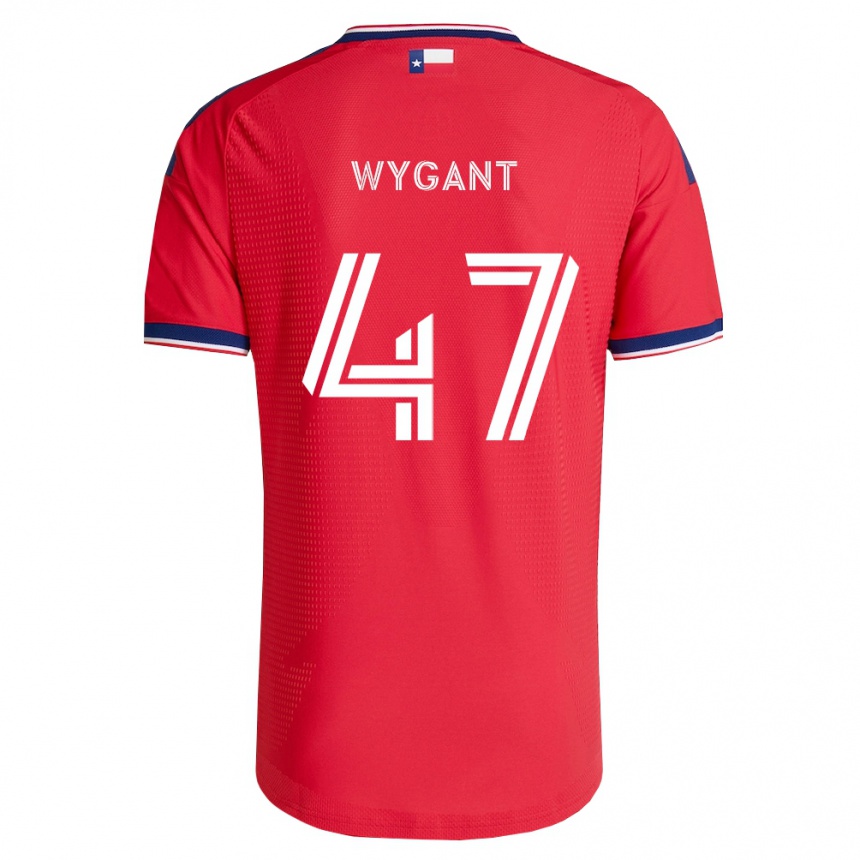 ילדים כדורגל Christian Wygant #47 אדום כחול לבן ג'רזי ביתית 2026/27