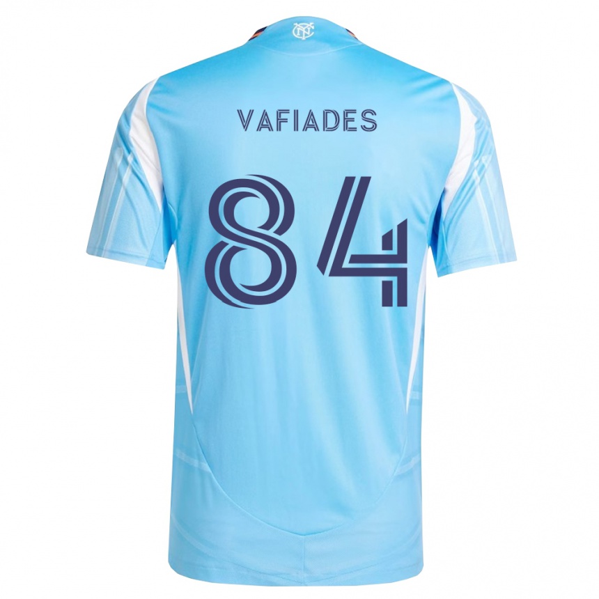 ילדים כדורגל Niccolo Vafiades #84 כחול שמיים לבן ג'רזי ביתית 2026/27