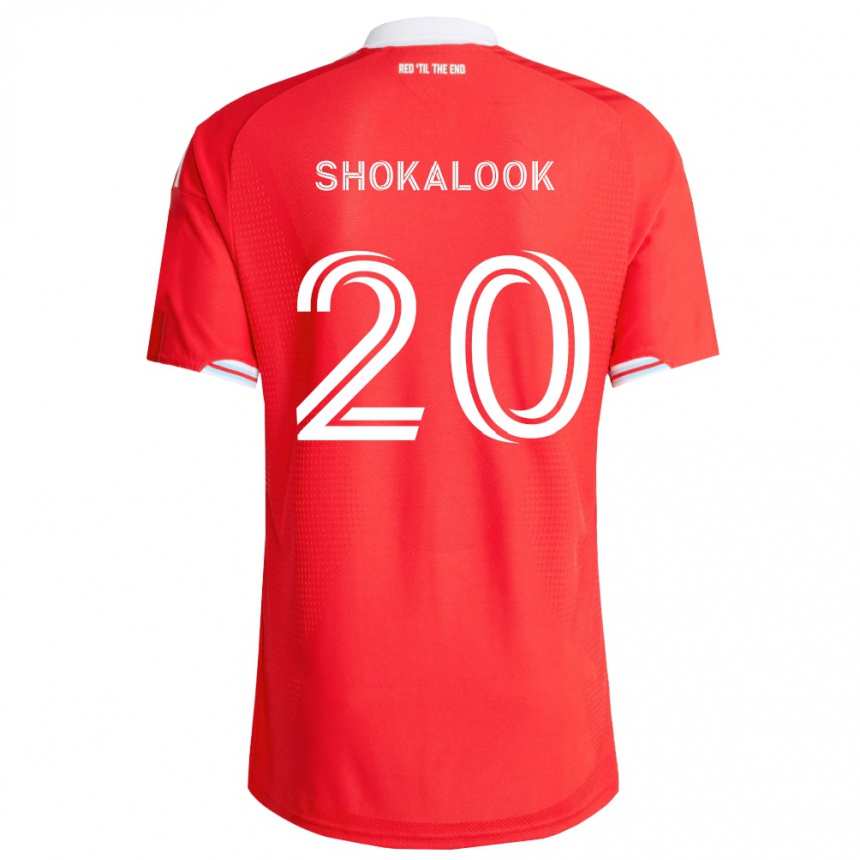 ילדים כדורגל Jason Shokalook #20 אדום כחול עמוק לבן ג'רזי ביתית 2026/27